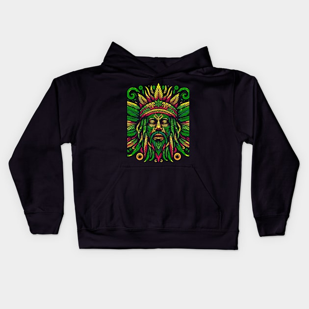 Rasta Tribal Kids Hoodie by rastaseed